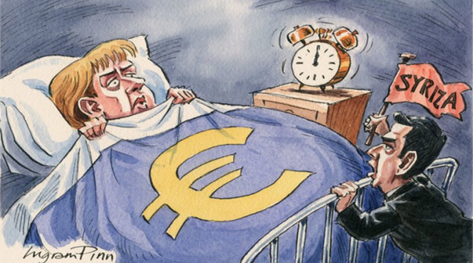 “Ο Τσίπρας αφύπνιση στα όνειρα της Μέρκελ” στο σκίτσο των Financial Times