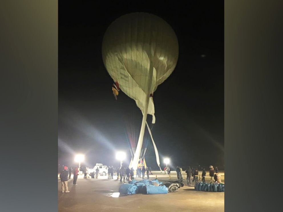 PHOTO: The Two Eagles balloon is readied for flight in Saga, Saga Prefecture, Japan, Jan. 25, 2015