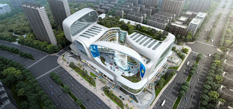 amphibianArc vertical water greenery dongfeng shopping mall china