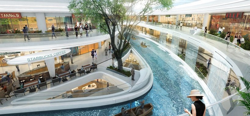 amphibianArc vertical water greenery dongfeng shopping mall china