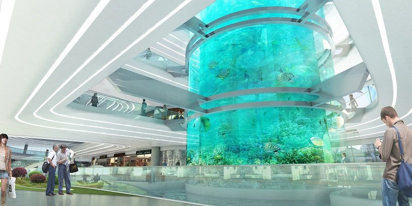 amphibianArc vertical water greenery dongfeng shopping mall china