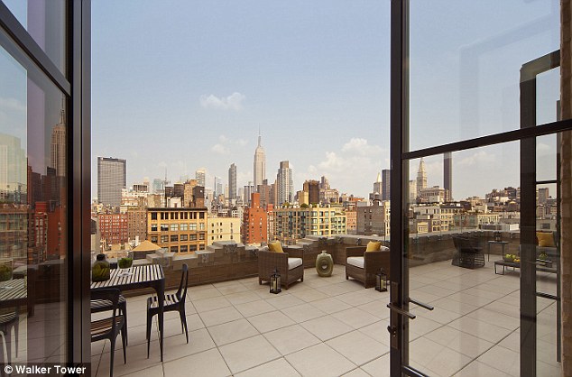 Fresh air: For those who want the 360 degree view of the city they need only go onto the roof deck, or head out to their private terraces