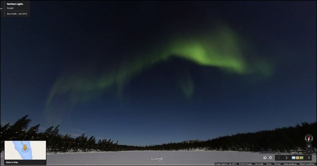 Το Βόρειο Σέλας φωτίζει τους χάρτες Google