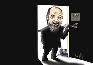 Σατυρικό σκίτσο του Τόμαζ Βίζερ για το σκι