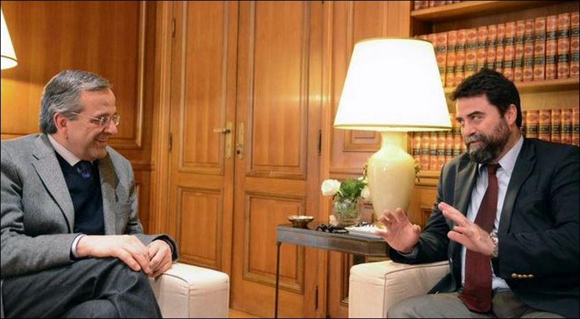 Η συνάντηση του Σαμαρά με τον Οικονόμου – ΦΩΤΟ