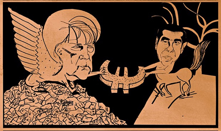 Η σφίγγα Μέρκελ και ο κένταυρος Τσίπρας μονομαχούν στον Guardian