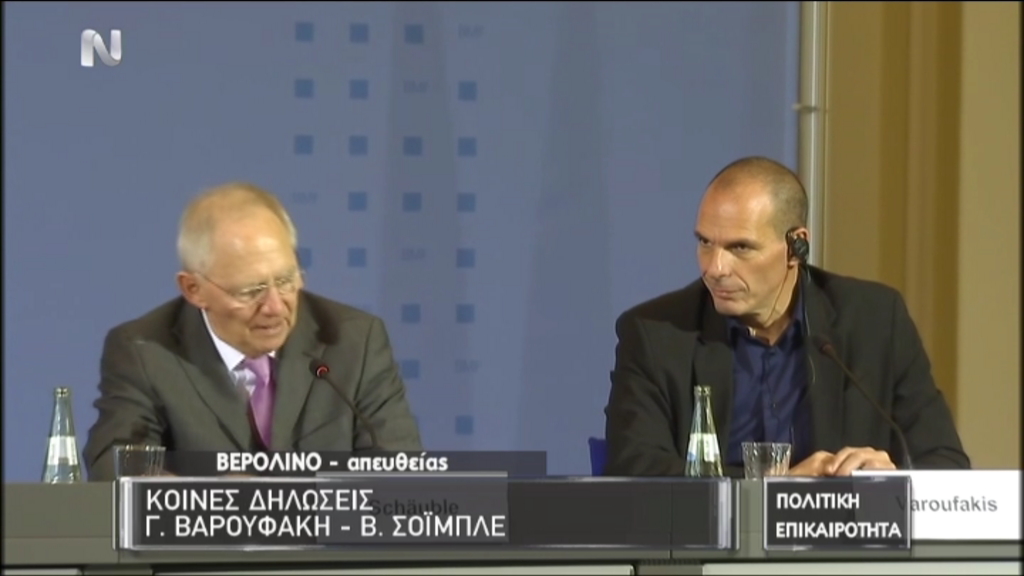 Οι δηλώσεις Σόιμπλε-Βαρουφάκη – LIVE