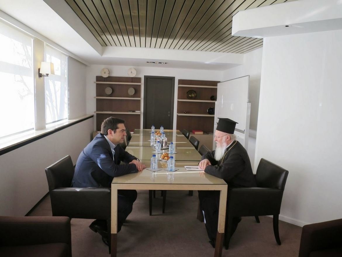 Με τον Οικουμενικό Πατριάρχη συναντήθηκε ο Τσίπρας – ΦΩΤΟ