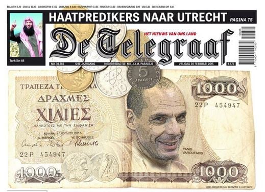 Το προκλητικό πρωτοσέλιδο της De Telegraaf με τον Βαρουφάκη – ΦΩΤΟ