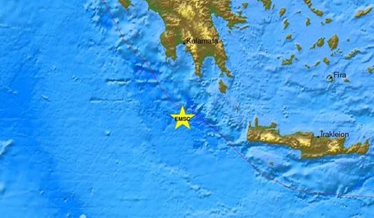 Σεισμός 4,1 Ρίχτερ ανοιχτά των Κυθήρων