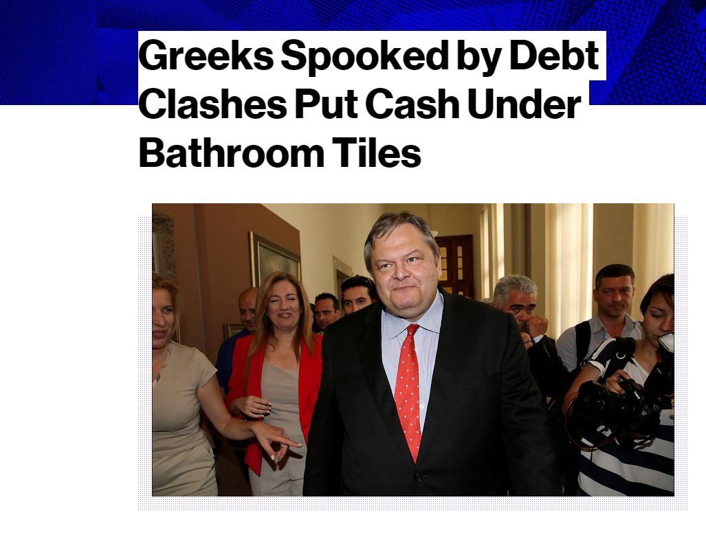 Bloomberg: Στα πλακάκια του μπάνιου κρύβουν χρήματα οι Έλληνες