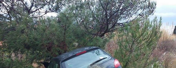 Ο οδηγός σώθηκε παρά τη σφοδρή σύγκρουση – ΦΩΤΟ