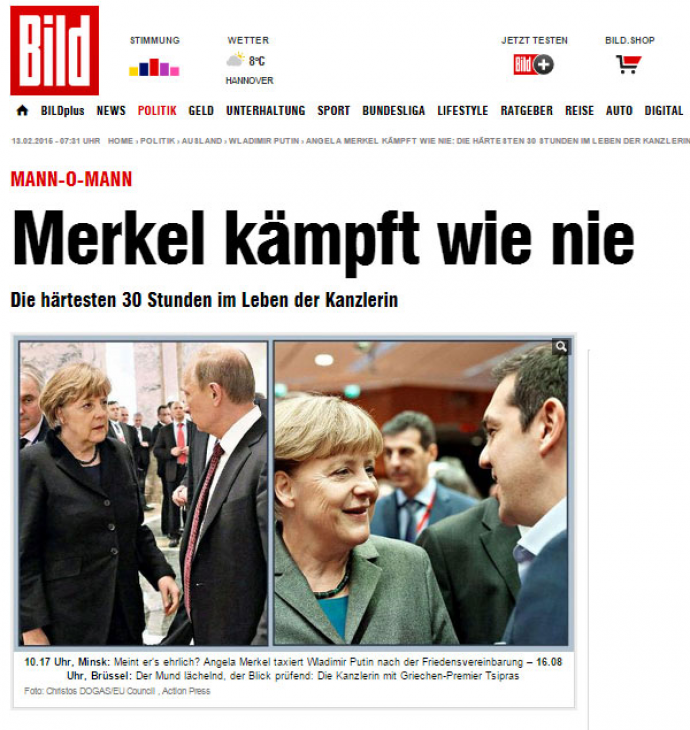 Bild: “Man to Man” η Μέρκελ παλεύει όσο ποτέ