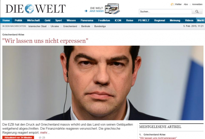 Die Welt: Δεν μπορεί να μας εκβιάσει