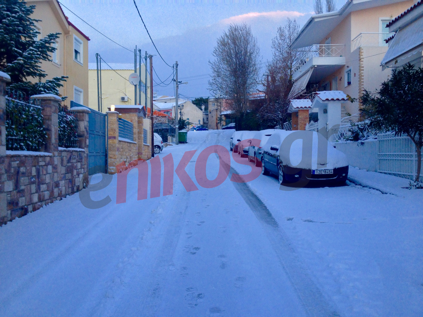 Όλα λευκά στο Κρυονέρι – ΦΩΤΟ