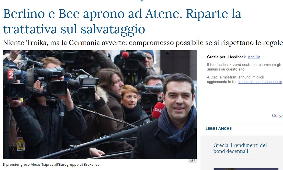 La Stampa: Πιο κοντά η λύση με την Ελλάδα