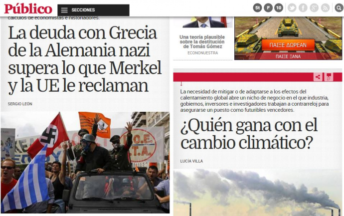 El Publico: Τα χρήματα που χρωστά η Γερμανία στην Αθήνα υπερβαίνουν το ελληνικό χρέος