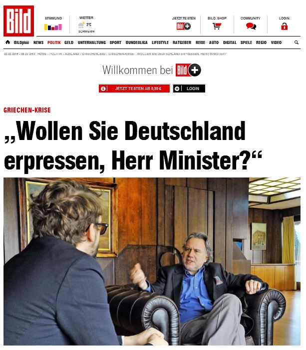 Κατρούγκαλος στη Bild: Η Γερμανία δεν θα πάρει τίποτα σε περίπτωση Grexit