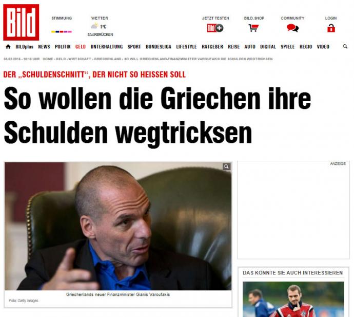 Bild: Πως θα εξαφανίσουν οι Έλληνες με “τρικ” τα χρέη τους