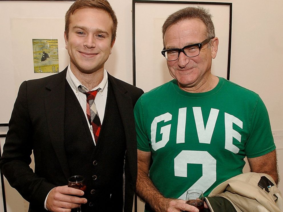 PHOTO: Zak Williams and Robin Williams attend the Timo Pre Fall 2009 Launch with Interview Magazine at Phillips De Pury, Nov. 18, 2008, in New York City.