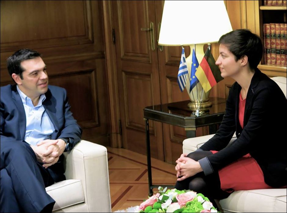 Συνάντηση του Τσίπρα με την γερμανίδα ευρωβουλευτή Σκα Κέλερ – ΦΩΤΟ