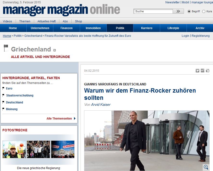 Spiegel: Γιατί θα πρέπει να ακούσουμε τον ρόκερ της οικονομίας