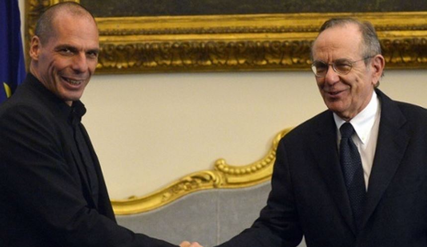 Η συνάντηση του Βαρουφάκη με τον Ιταλό ομόλογό του – ΦΩΤΟ