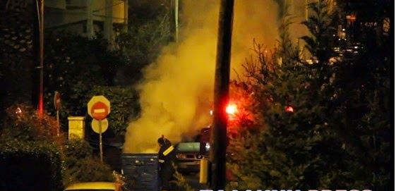 Φωτιά σε κάδο απορριμμάτων στην Παλλήνη – ΒΙΝΤΕΟ