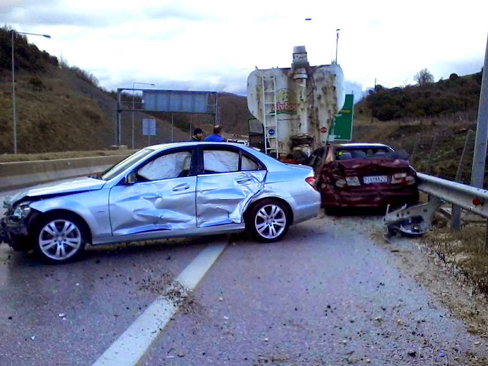 Το χαλάζι προκάλεσε καραμπόλα στην Εγνατία – ΦΩΤΟ