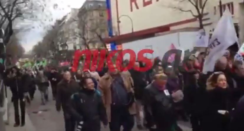 Διαδήλωση στήριξης στο Παρίσι – ΒΙΝΤΕΟ