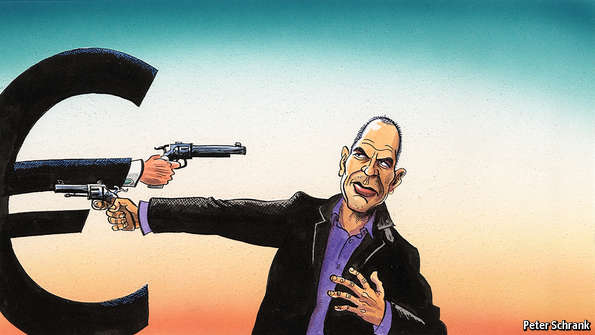 “Πιστολέρο” ο Βαρουφάκης στο σκίτσο του Economist – ΦΩΤΟ