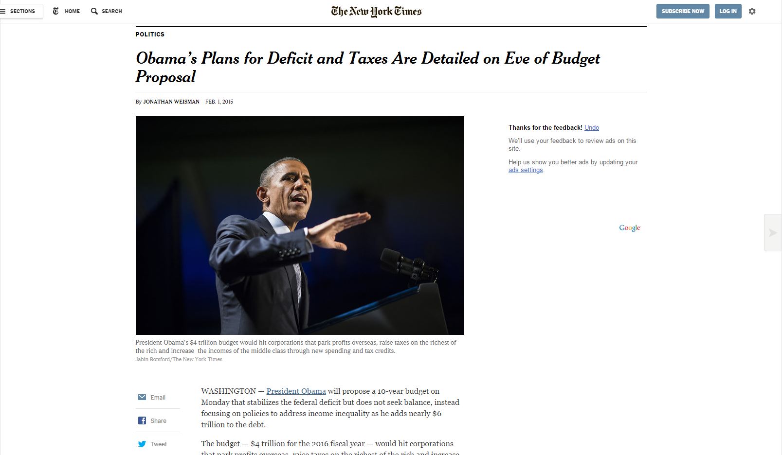 NYT- Στα 474 δισ. δολάρια το έλλειμμα των ΗΠΑ