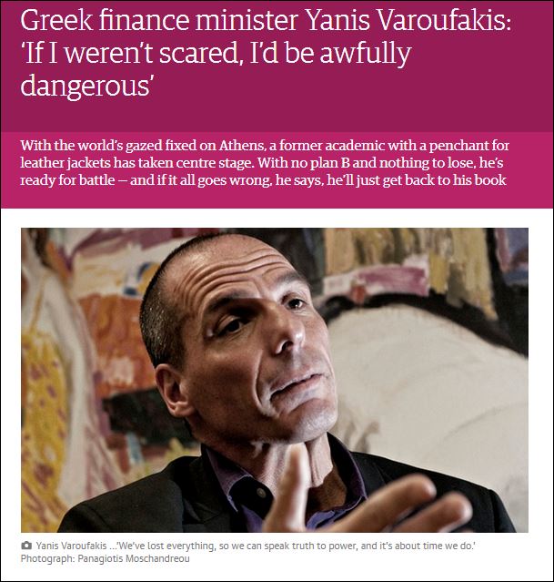 Βαρουφάκης: Εάν δεν φοβόμουν θα ήμουν τρομερά επικίνδυνος