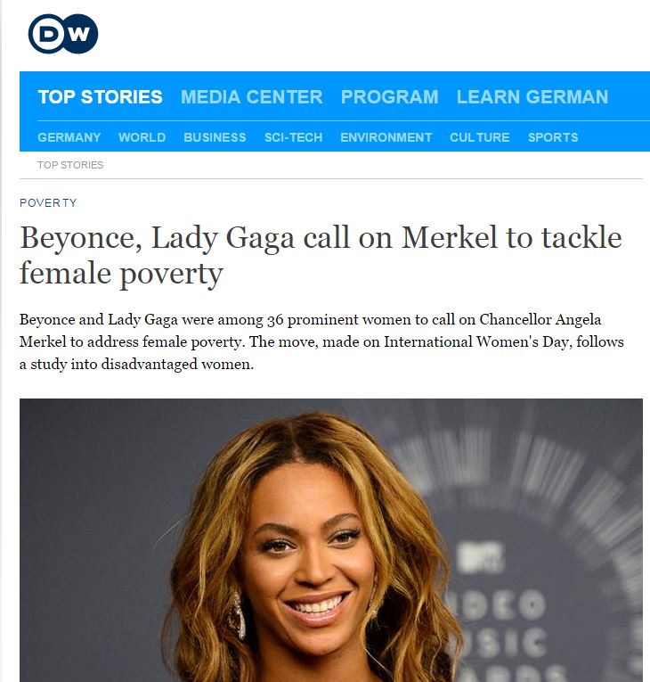 Μπιγιονσέ και Γκάγκα έστειλαν επιστολή στη Μέρκελ