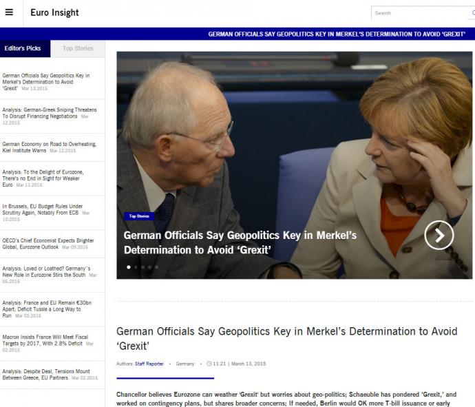 Τα γεωπολιτικά συμφέροντα της Μέρκελ αποκλείουν το Grexit