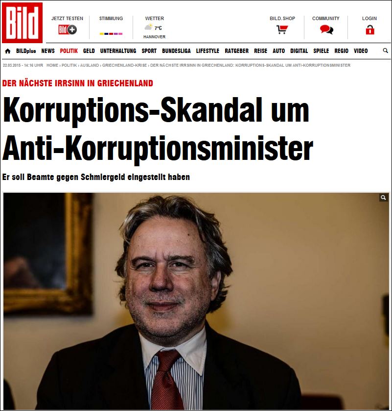 Η Bild για τον Κατρούγκαλο