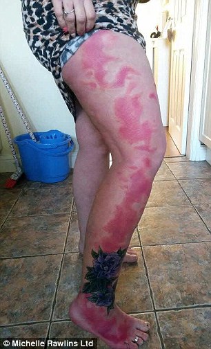 Mark: Mrs Phillips already had a tattoo on her right leg, but has added to what she had before