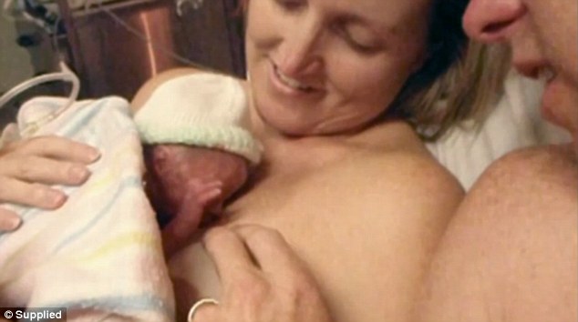 'We were trying to entice him to stay. We explained his name and that he had a twin that he had to look out for and how hard we tried to have him,' Mrs Ogg said