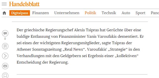 H Handelsblatt για τη συνέντευξη Τσίπρα στη Realnews