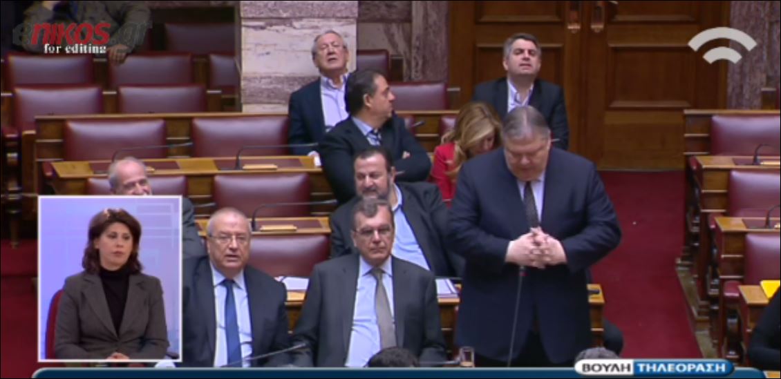 Ο εκνευρισμός του Κωνσταντινόπουλου για το χρόνο ομιλίας του Βενιζέλου – ΒΙΝΤΕΟ