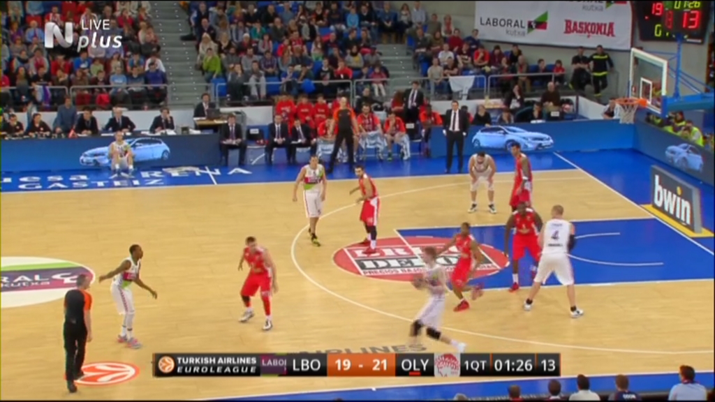 Λαμποράλ Κούτσα – Ολυμπιακός 19-23 (10′)