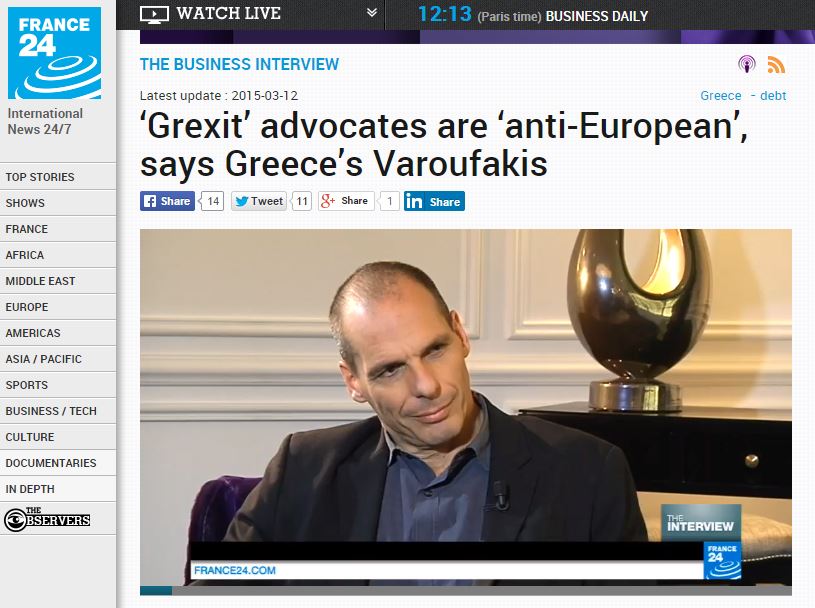 Βαρουφάκης: Προτεραιότητα της κυβέρνησης δεν είναι η δόση