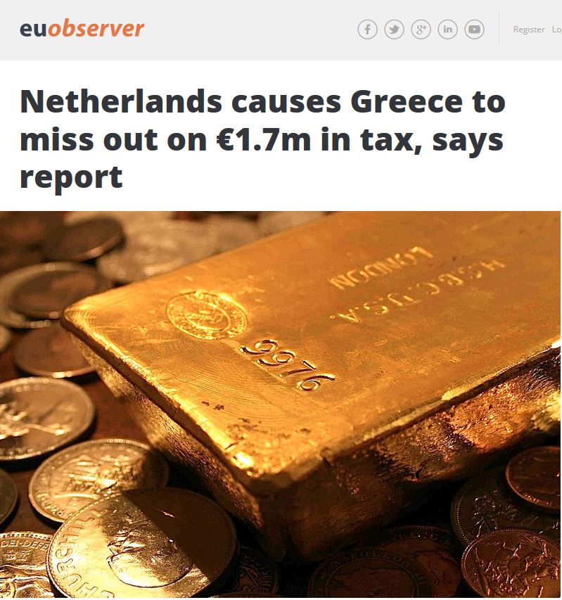 EUObserver: Απώλειες 1,7 εκατ. προκάλεσε η Ολλανδία στην Ελλάδα