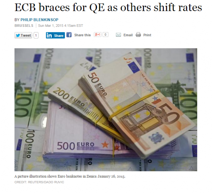Reuters: Η Ελλάδα και το ευρωπαϊκό QE στο επίκεντρο αυτής της εβδομάδας