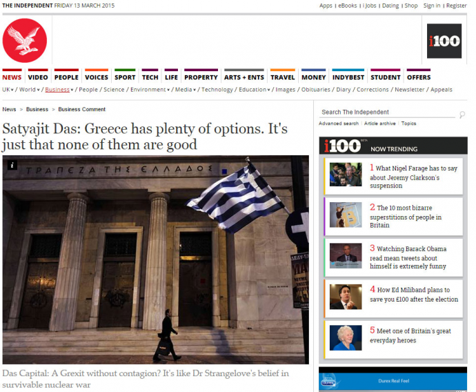 Independent: 4 οι επιλογές της Ελλάδας, αλλά καμία δεν είναι καλή