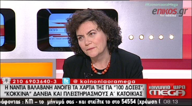 Βαλαβάνη: Με τις 100 δόσεις “κουρεύονται” οι προσαυξήσεις, όχι το κεφάλαιο – ΒΙΝΤΕΟ
