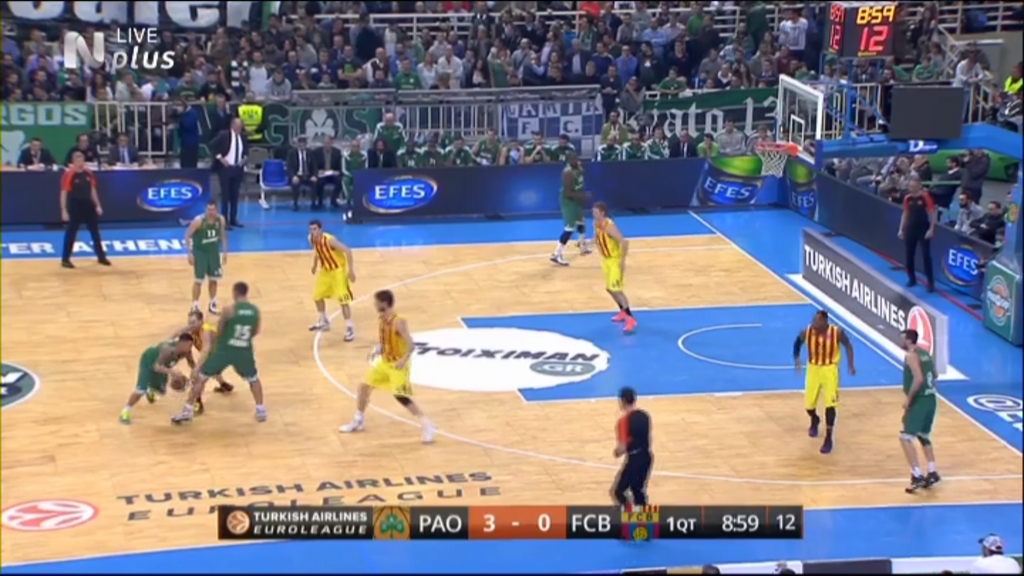 Παναθηναϊκός – Μπαρτσελόνα 21-16 (10′)