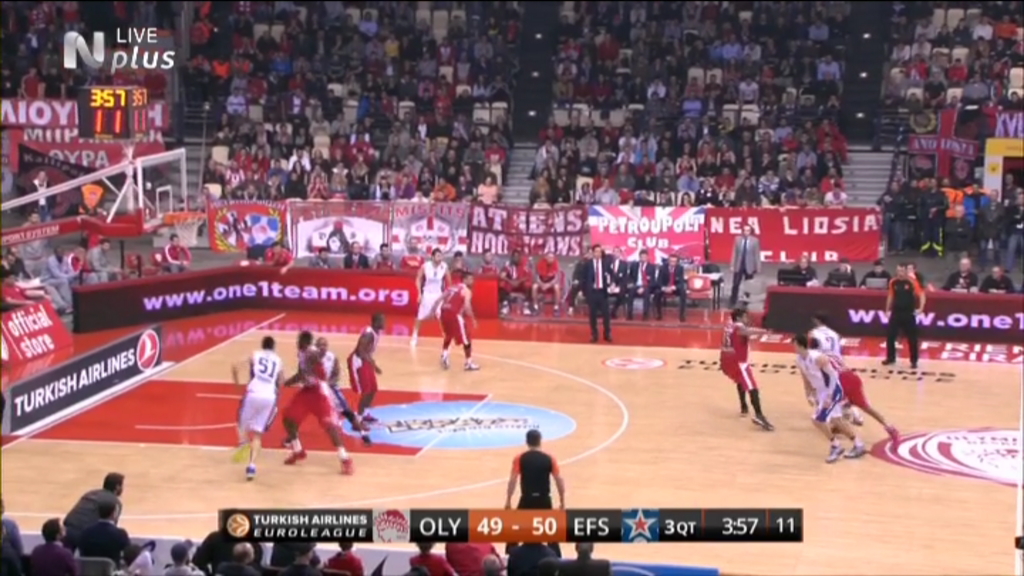 Ολυμπιακός – Αναντολού Εφές 53-57 (30′)