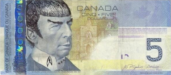 Σε καναδικό χαρτονόμισμα ο Κάπτεν Σποκ – ΦΩΤΟ