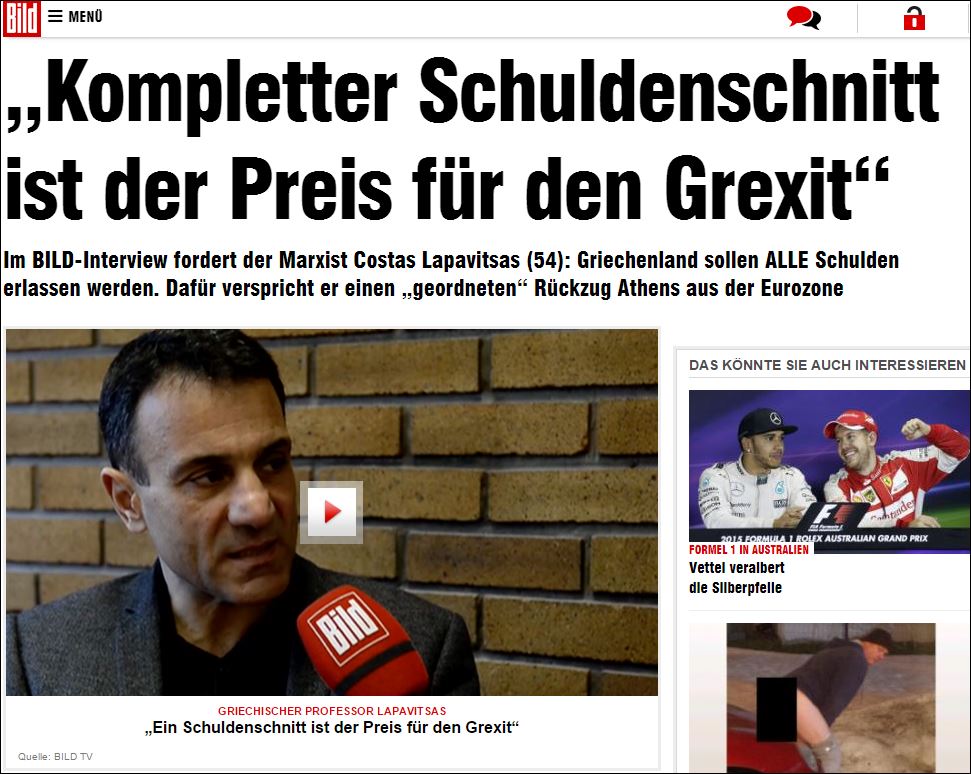 “Ομαλή έξοδο” από το ευρώ με παράλληλο “κούρεμα” προτείνει ο Λαπαβίτσας